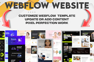 fix webflow template, edit, update and fix templates