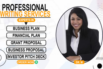 write an investor ready business plan, startups, nonprofit, business plan writer