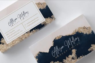 do gold glitter business card design printable, card,