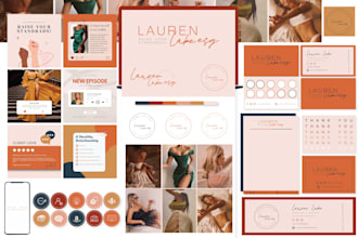 design luxury signature logo and luxury complete branding kit