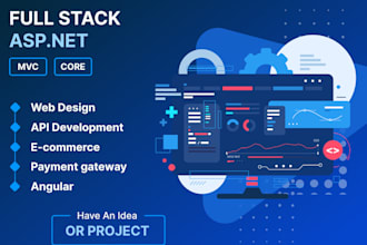 develop a full stack asp net mvc core web application