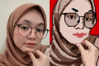 make pixel art portrait for you collection pixel
