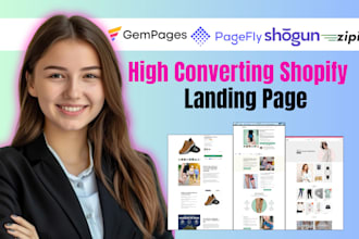 clone or build shopify product landing page design in pagefly, gempages, replo