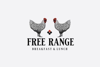 design first and quickly modern breakfast lunch spot logo