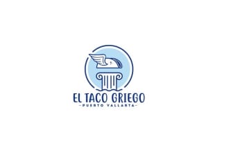 make best quality popular smart greek taco logo with package
