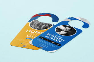creative door hanger, leaflet, booklet, and flyer design