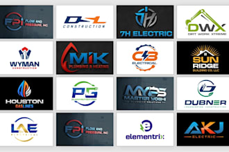 design construction, plumbing, electrical and professional logo