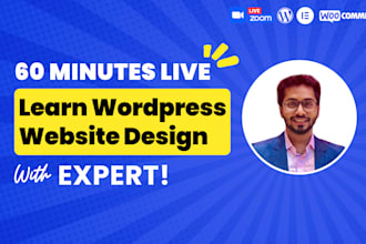 teach you to learn wordpress, elementor via  zoom lessons