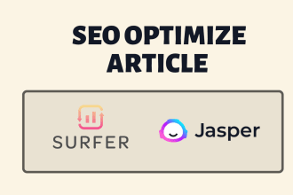 write surfer SEO optimized articles with jarvis or jasper ai