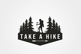 design eye catching hiking logo with express delivery