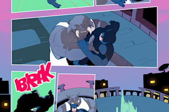 draw your comic page or comic book with my style