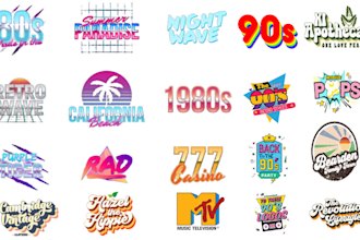 design 70s,80s,90s retro, funky font, hippie typography
