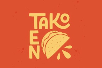 make original progressive nice taco franchise logo with package