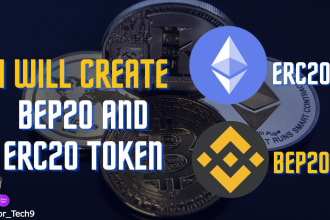 create erc20 bep20 token and smart contract