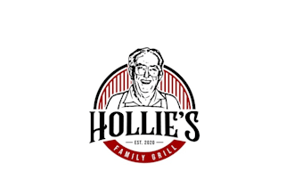 do beautiful minimal great hollies family grill logo in 1 day