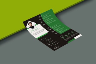 design professional resume, modern CV, cover letter, linkedin custom editable