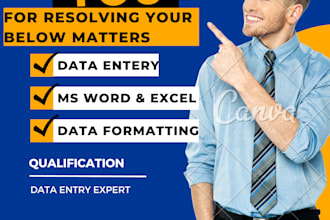 provide you work on ms office and data entry