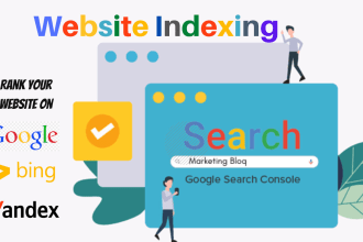 rank,index your website in google search console, bing and yandex webmaster tool