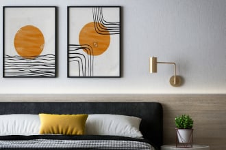 convert your art into realistic and stunning wall art mockups