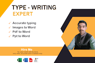 do fastest typewriting from pdf, images to word excel, retype scanned document
