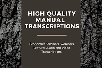 transcribe your audio, video economics interviews