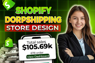 design, redesign shopify store, shopify dropshipping store, shopify website