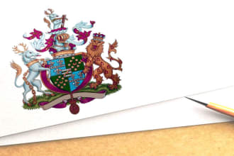 make super family crest and coat of arms logo for your brand