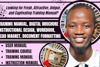 create and design training manual, instruction manual, and document formatting