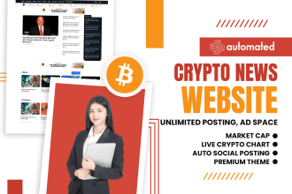 build a fully automated fully responsive crypto news website