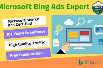 setup high quality microsoft bing ads PPC search campaign