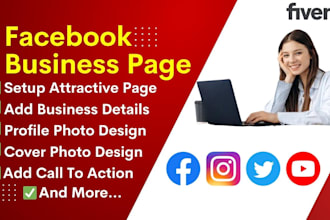 do facebook business page creation , fb fan page setup , banner , cover design