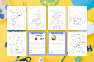 create children coloring pages, coloring book for kids on kdp