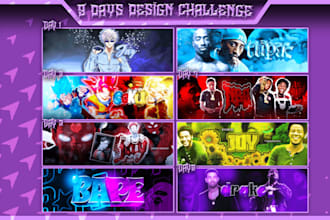 design a professional youtube banner, twitter or twit header