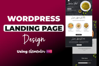 create a responsive wordpress website design or landing page design