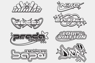 create y2k streetwear logo for your brand or remake it