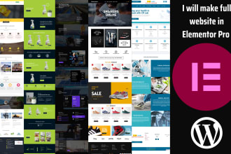 design and redesign responsive SEO friendly wordpress website with elementor pro