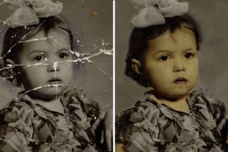 retouch old damaged photos