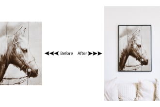 create a unique 3d mockup for your wall art design