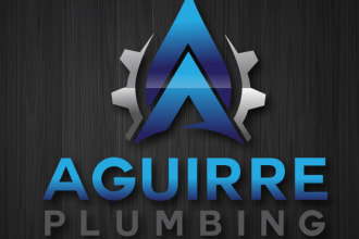 do elegant plumbing logo design with unlimited revision