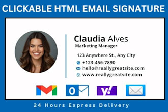make a clickable HTML email signature