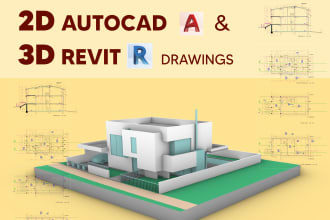 create 2d and 3d architectural drawings in autocad and revit