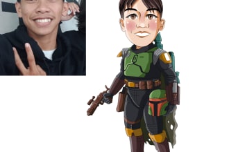 make your photo into a super hero chibi cartoon