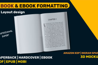 do formatting and layout design for ebook, magazine, kdp paperback