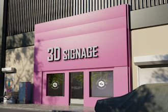 do 3d signage, shop front sign board, store front, outdoor and interior signage
