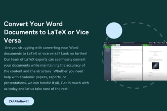 convert your word document to latex on overleaf at affordable rates