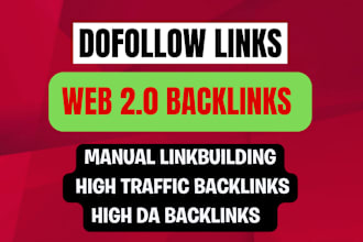 build high da unique web 2 0 backlinks manual linkbuilding