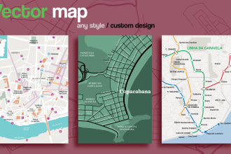 design any custom vector map, event or site plan