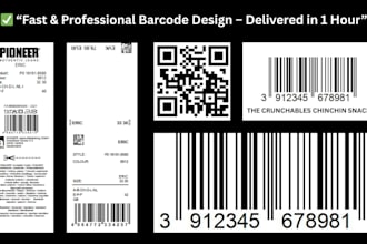 design custom barcode labels and professional product pkg