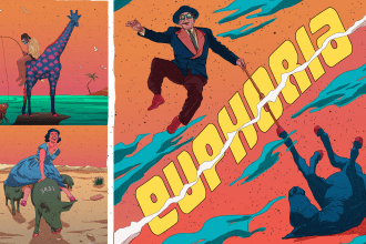 draw psychedelic illustration, album cover, poster design