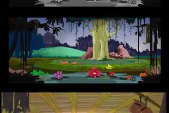 create background design and concept art illustrations